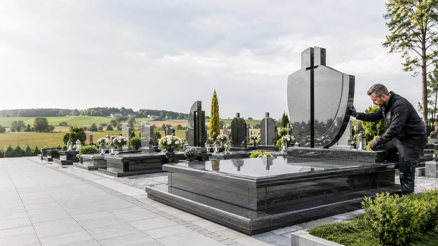 Nagrobek granitowy - Kamieniarstwo P i S Gryfice