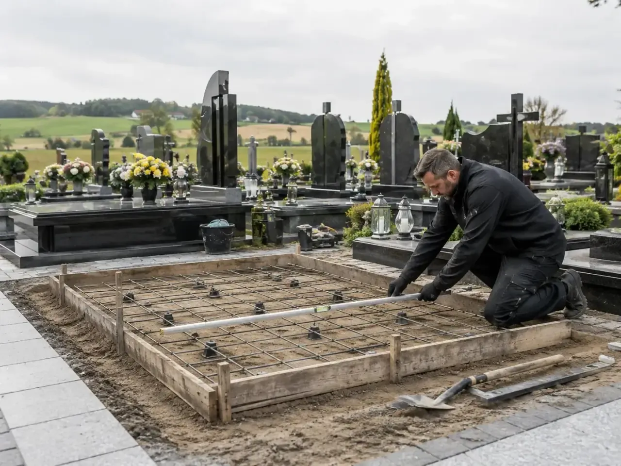 Wylewki betonowe pod nagrobki - Kamieniarstwo P i S Gryfice